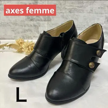 [컨디션 최상] axes femme 몽크 스트랩 부티 블랙 와이드 힐