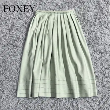 극미품 폭시 린넨 벨 스커트 플레어 DM 게재 민트 2019년