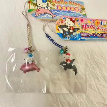 지역 한정 키티 스트랩 수족관 돌고래 핑크 레어 한정판 카모가와 씨월드