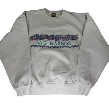 프룻 오브 더 룸 빈티지 꽃무늬 화이트 L