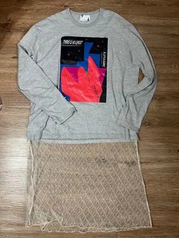 ROSE BUD 그래픽 프린트 원피스/레이스 절개