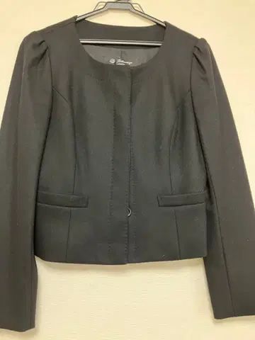 포멀 블랙 노카라 자켓 사이즈 9