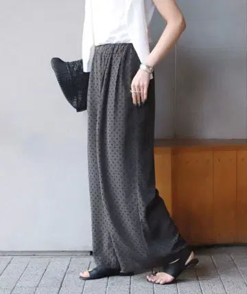 VELMEIL par iena 도트 와이드 이지 팬츠