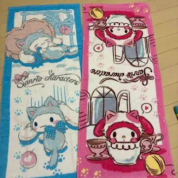 마이멜로디 시나몬 롤 고양이의 날 시마무라 페이스 타월 2개 세트