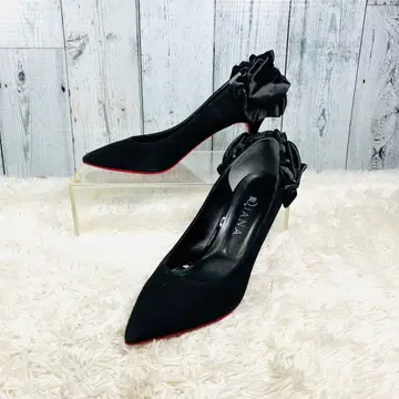 DIANA 스웨이드 리본 하이힐 펌프스 블랙 23.5