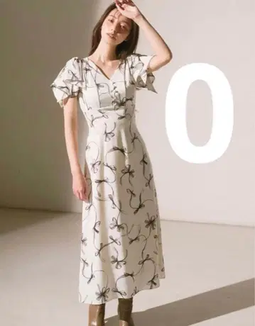 [ 새상품 ] SNIDEL sustainable 리본 프린트 원피스