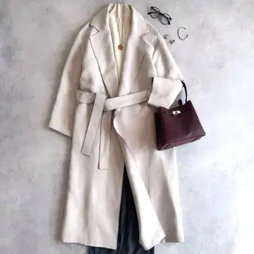 초특가 정가 3만 노블 롱 코트 벨트 포함 베이지 깔끔한 봄 M