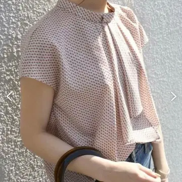 SHIPS 코몬 프린트 숏 슬리브 블라우스