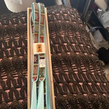 실크 100% 허리띠 M 다색 무늬