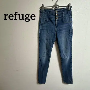 refuge 스키니 데님 하이웨스트 다크 블루