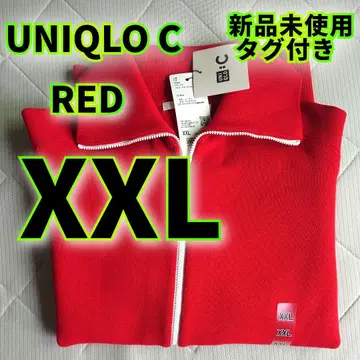 XXL [ 미사용 새상품 ] 밀라노 리브 풀 집업 가디건 유니클로C 레드
