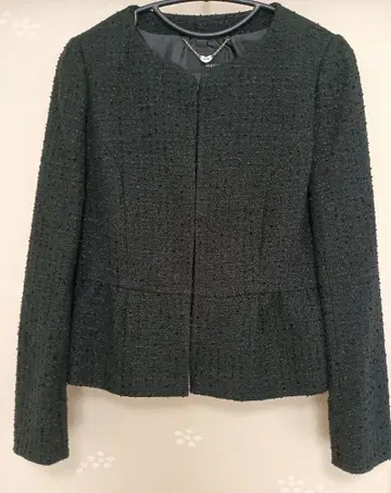 anysis 노카라 트위드 자켓 블랙