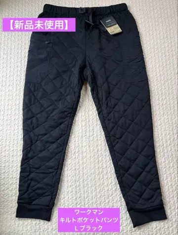 [미사용 새상품] 워크맨 퀼트 포켓 팬츠 블랙 사이즈 L