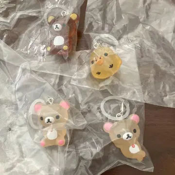 리락쿠마 클리어 마스코트 참 4개 세트