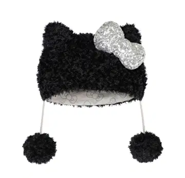 USJ 리본 포함 팬캡 블랙 키티