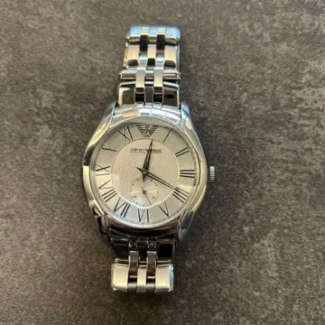 Armani 실버 아날로그 시계