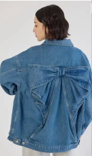 미사용 새상품 로데오 크라운 데님 자켓 백리본 포함