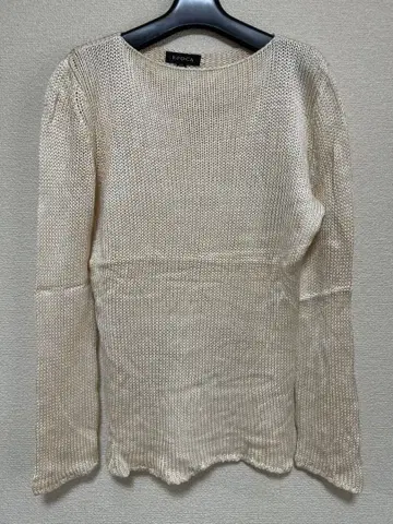 EPOCA 사이즈 40 아이보리 실크 니트 스웨터 긴팔 7153