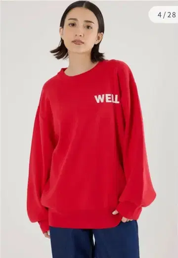 새상품급 RODEO CROWNS 펠트 아플리케 니트 상의