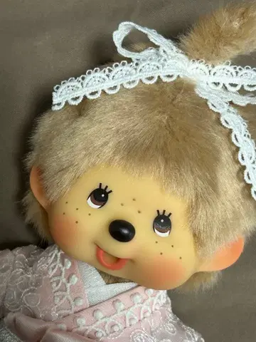 쿠즈키 오리지널 기모노 모습 몬치치 S 여아 밀크티 브라운 세키구치