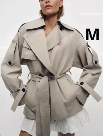 ZARA 자라 ZW 컬렉션 발수 가공 오버 사이즈 트렌치코트 완판템