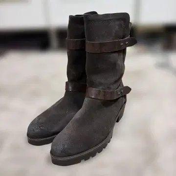 폴 그린 엔지니어 부츠 무스탕 벨트 숏 21cm