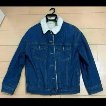 데님 자켓 보아 카라 부착