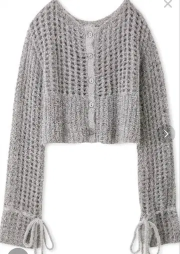 FRAY.ID 숏 니트 라메 그레이 FREE