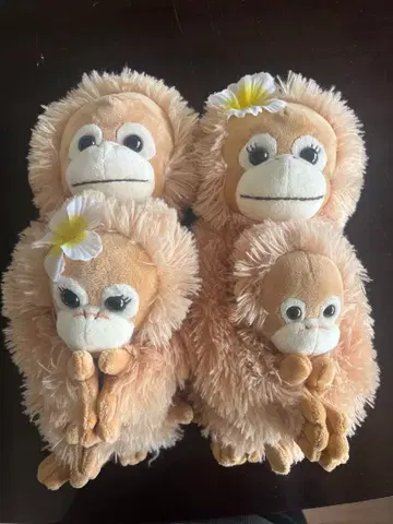 Baby CoCo 원숭이 봉제 인형 4체 세트