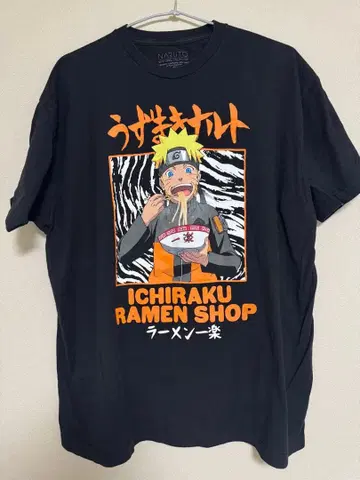 구제 의류 NARUTO 이치라쿠 라멘샵 티셔츠 XXL
