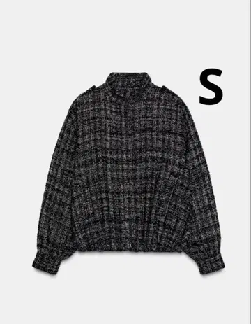 ZARA 자라 메탈릭 실 봄버 자켓 새상품, 미사용