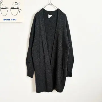 에이치앤엠/H&M 롱 가디건 캐주얼 긴팔 니트
