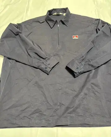 BEN DAVIS 하프 지퍼 워크 셔츠 네이비 M 벤데이비스