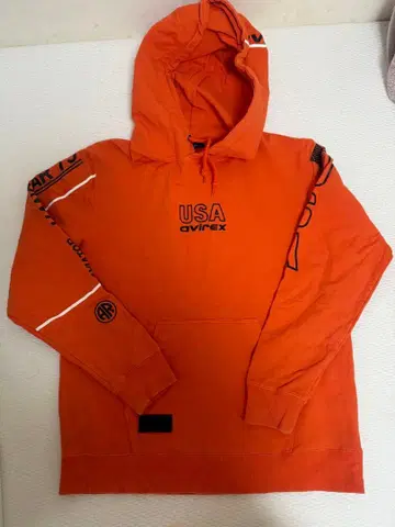 avirex 오렌지 후드티