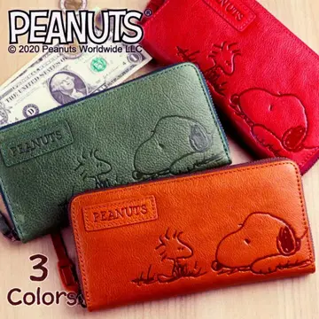 PEANUTS 스누피 장지갑 그린
