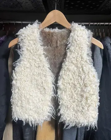 Vintage 리버서블 퍼 베스트