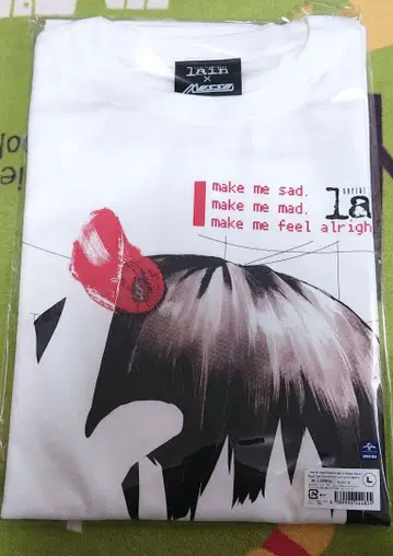 [ 새상품 미개봉 ] lain x messa store 티셔츠 화이트