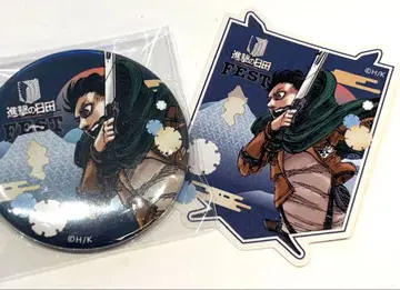 [한정판] 진격의 거인 히타 페스티벌 캔뱃지 스티커 엘렌 세트