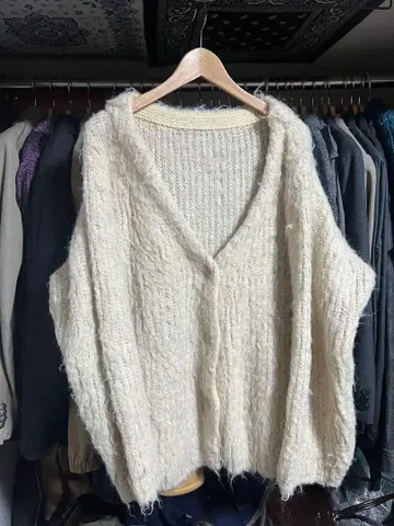 빈티지 니트 모헤어 울 가디건