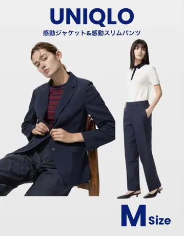 [ UNIQLO ] 감동 자켓 감동 슬림 팬츠 M 사이즈 69Navy