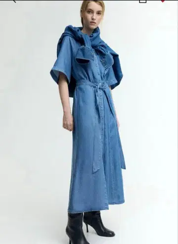 새상품 H&M 데님 셔츠 원피스