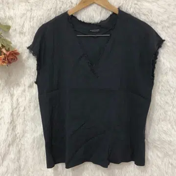 맥피 투모로우랜드 슬리브리스 린넨 상의 [ S ] 일본제 린넨 네이비