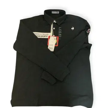 새상품 르꼬끄 스포르티브 골프 셔츠 긴팔 피케 셔츠 남성용 LL 블랙