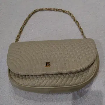 BALLY 베이지 퀼팅 핸드백