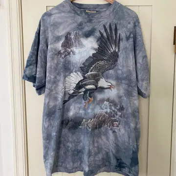 usa제 90's 빈티지 독수리 프린트 타이다이T셔츠 XL 사이즈