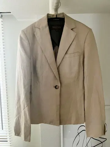 BALLSEY 베이지 테일러드 자켓 38 면, 실크