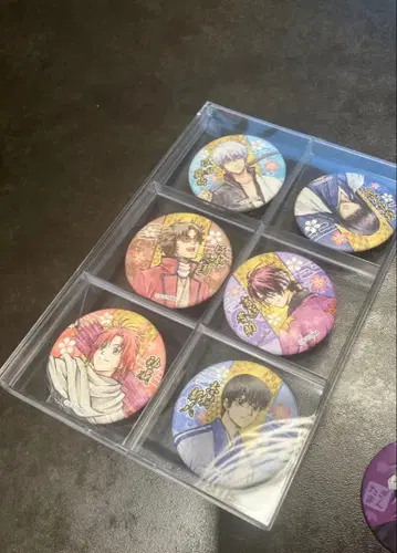 은혼 캐릭터 팝업 스토어 와시풍 캔뱃지 컬렉션 꽃새바람달 6개 세트