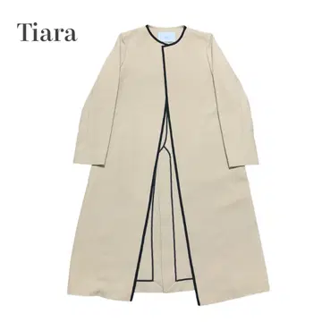 [ 하자품 ] Tiara 티아라 멜로즈 바이컬러 롱 코트