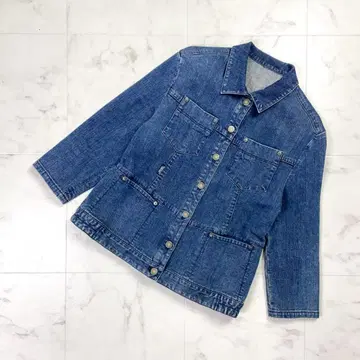 새상품급 마드모아젤 논논 데님 셔츠 자켓 네이비 사이즈 40*ND554