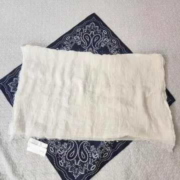 택 포함 PRISTIN 대형 스톨 린넨 코튼 오가닉